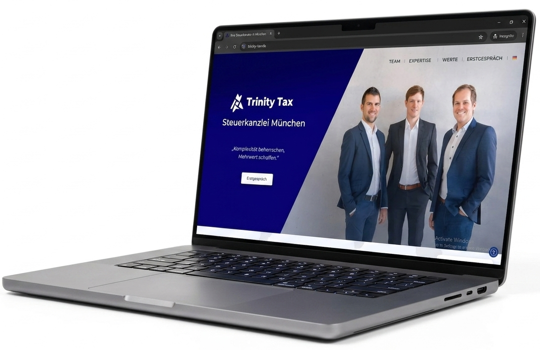 Beispiel einer professionellen Unternehmenswebsite